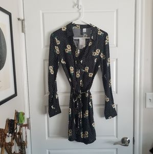 NWT H&M sunflower shirt dress